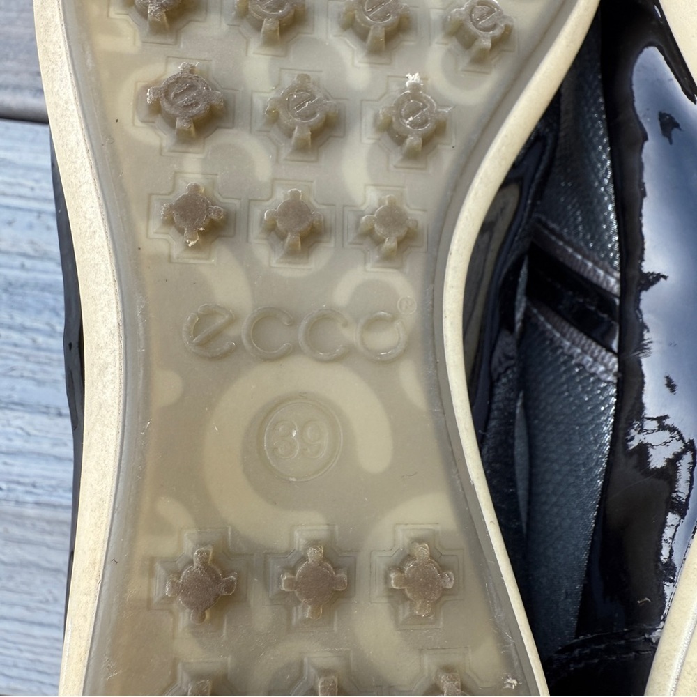 ECCO Hydromax Women’s Golf Shoes Size 39/ Black and Gray with Soft Cleats - Picture 11 of 16